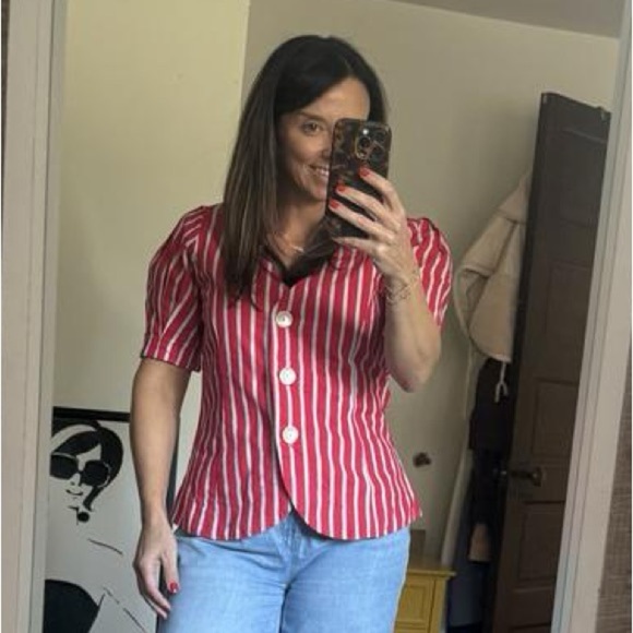 NWT! Anthropologie Damson Madder Shell Linen Blend Puff-Sleeve Blouse - Size 2 🏆 - Picture 10 of 16